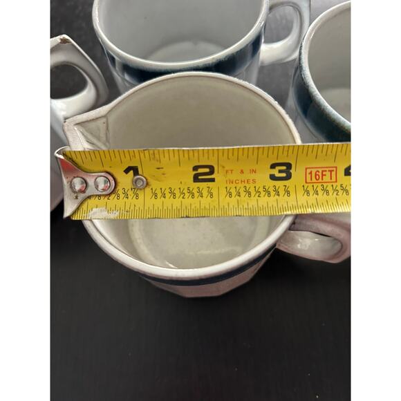 Ceramano W. Germany 105 Vintage Stoneware Aquarius 3 mugs, 1 creamer - Picture 8 of 8